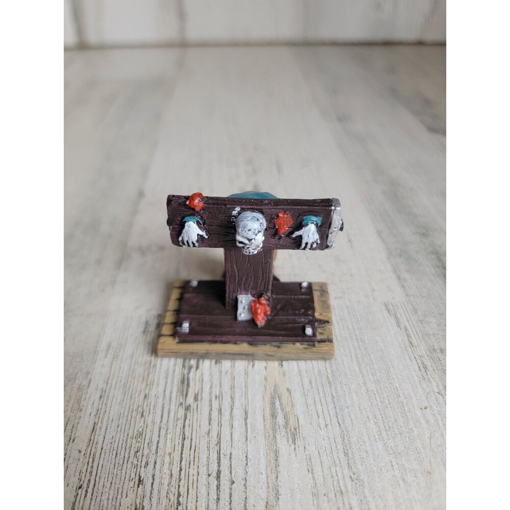 Lemax in the stocks Guillotine spooky town Halloween